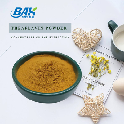 Theaflavin 20% - 80% Ekstrak Teh Hijau Bubuk Untuk Perawatan Kesehatan