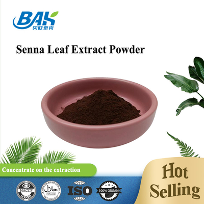 Kelarutan air yang baik Sennosides 20% Senna Leaf Extract Powder Antibakteri