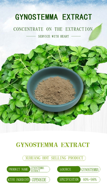 Rumput Utuh 98% Gynostemma Pentaphyllum Suplemen Bubuk Coklat