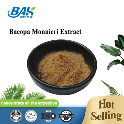 HPLC UV Bacopa Monnieri ekstrak bubuk cokelat kuning 100% Pass 80 Mesh