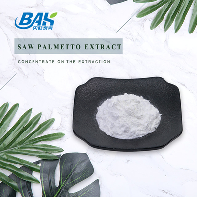Pasokan Pabrik Ekstrak Saw Palmetto 25% 35% 45% Asam Lemak Serenoa Repens White Powder
