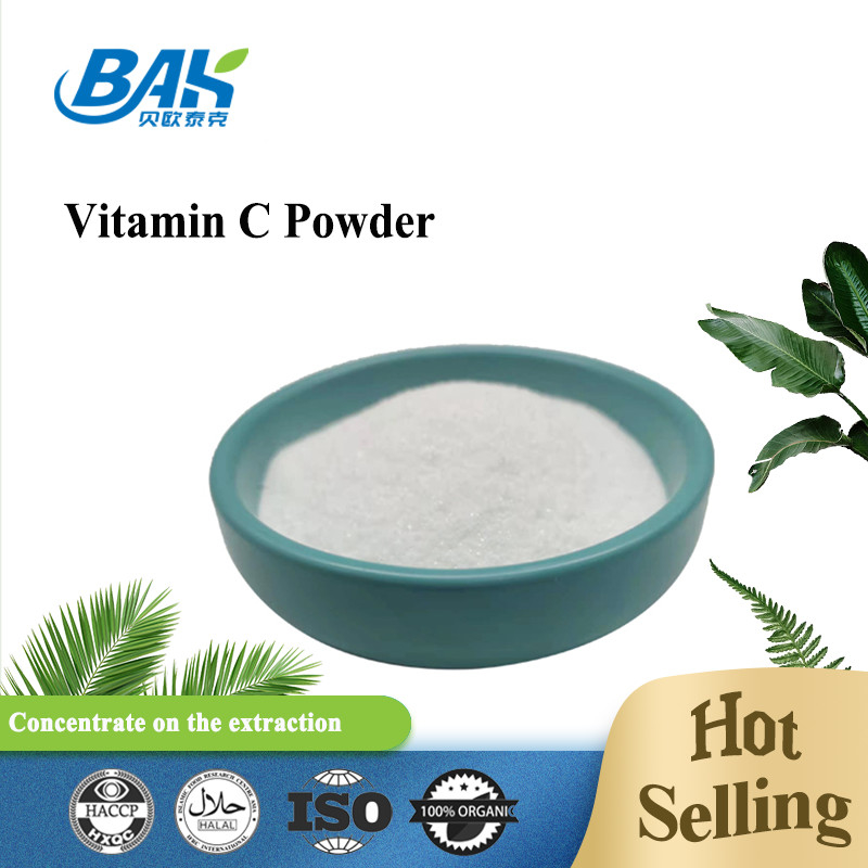 99% Asam Askorbat Vitamin C Bubuk Kristal Putih 95% Lulus 80 Mesh