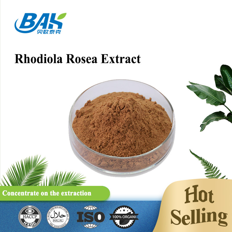 Suplemen Kesehatan Pria Organik Rosavin 1% -10% Rhodiola Rosea L Ekstrak Bubuk Coklat Merah
